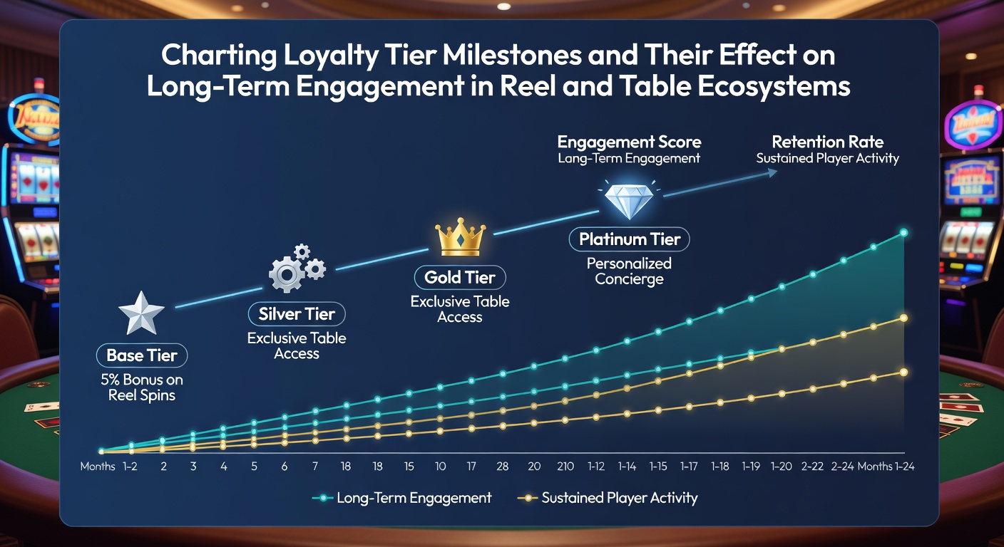 Data visualization of engagement metrics comparing loyalty tiers in slots and table games through 2026
