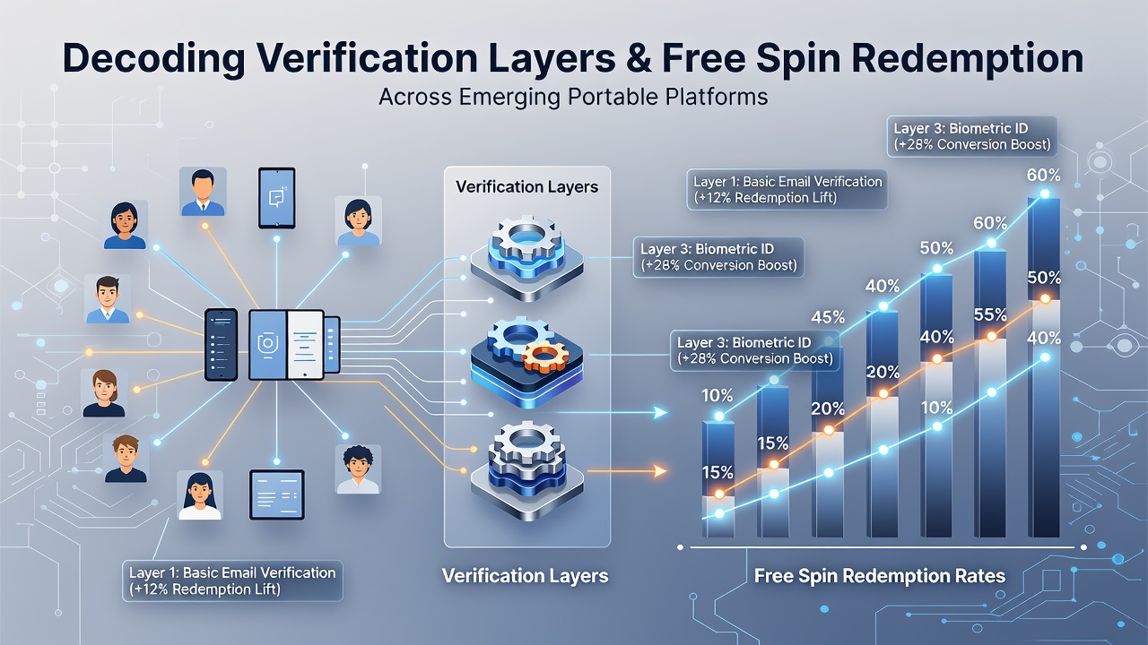 Analytics dashboard showing free spin redemption metrics on mobile casino platforms