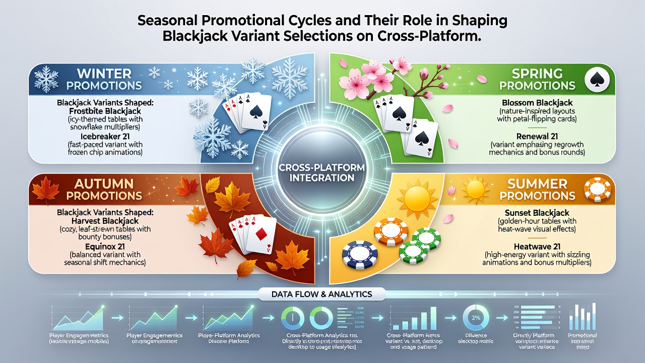 Cross-platform dashboard view showing seasonal blackjack promotions active on both mobile and desktop interfaces in August 2026