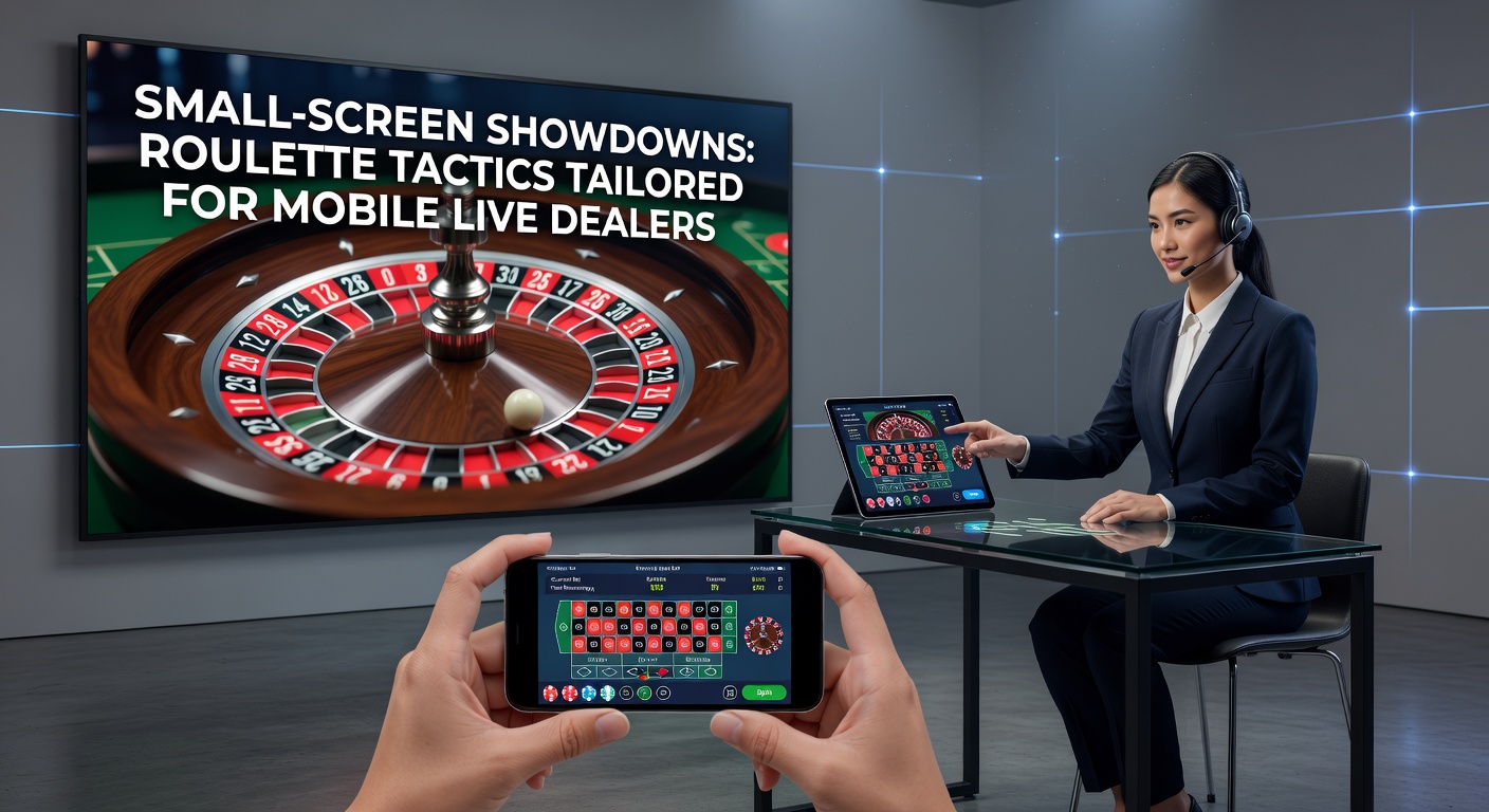 Mobile phone screen displaying a live roulette table with dealer interacting in real-time, highlighting touch controls and small-screen interface challenges