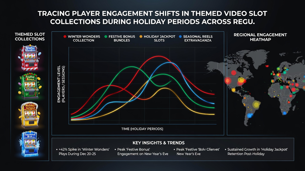 Players engaging with holiday-themed video slots on mobile devices during festive periods